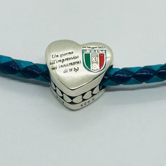 ✨✨Rare Pandora Napoli Italy Exclusive Un giorno all'improvviso Heart Charm - Picture 3 of 3